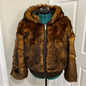 Ablanche Urban Fritters Brown Faux Fur Coat